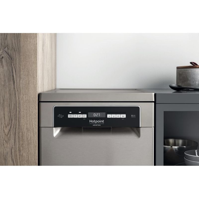 Hotpoint_Ariston Zmywarka Wolnostojący HSFO 3T223 WC X Wolnostojący E Lifestyle control panel