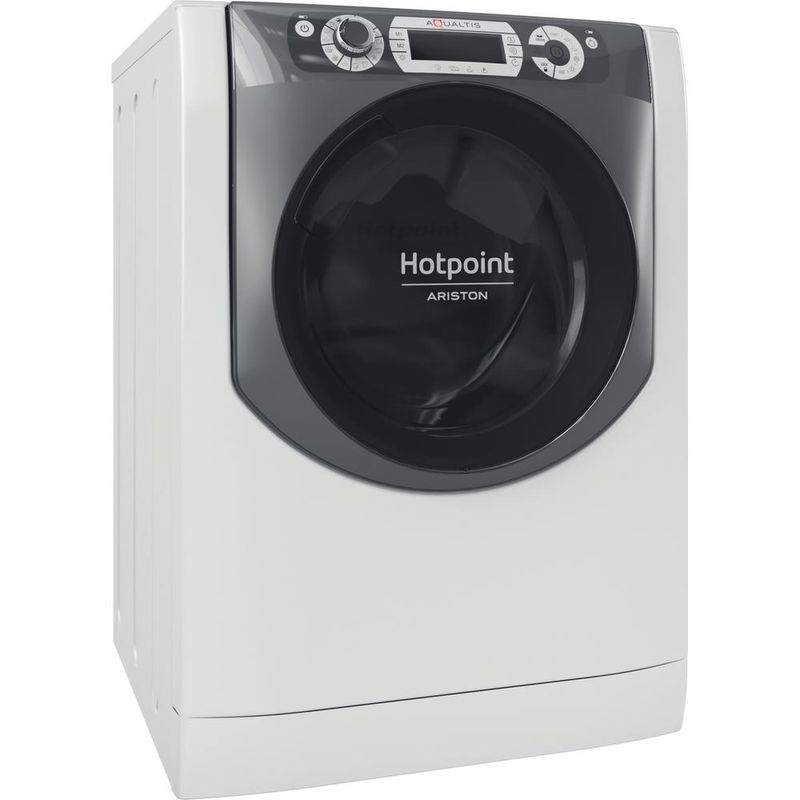 Hotpoint_Ariston Pralko-suszarka Wolnostojący AQD1072D 697 EU/B N Biały Ładowany od frontu Perspective