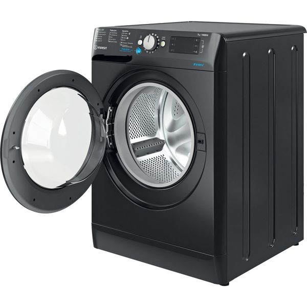 Indesit-Pralka-Wolnostojące-BWE-71452X-K-PL-N-Czarny-Ładowany-od-frontu-E-Perspective-open