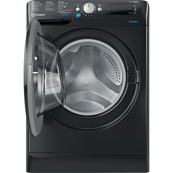Indesit-Pralka-Wolnostojące-BWE-71452X-K-PL-N-Czarny-Ładowany-od-frontu-E-Frontal-open