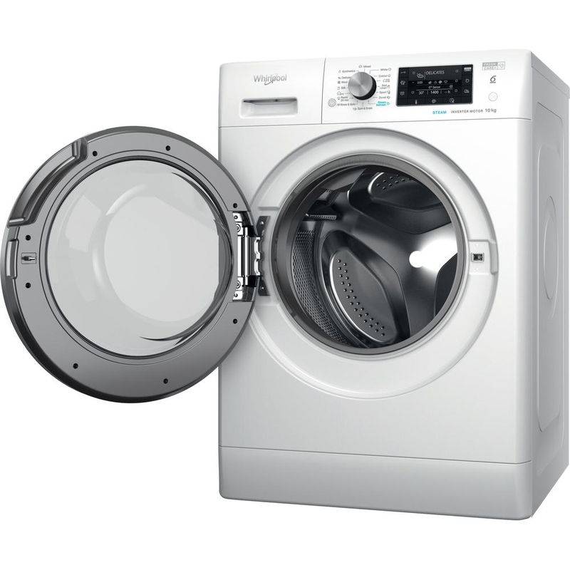 Whirlpool Pralka Wolnostojące FFD 10469 BCV EE Biel Ładowany od frontu A Perspective open