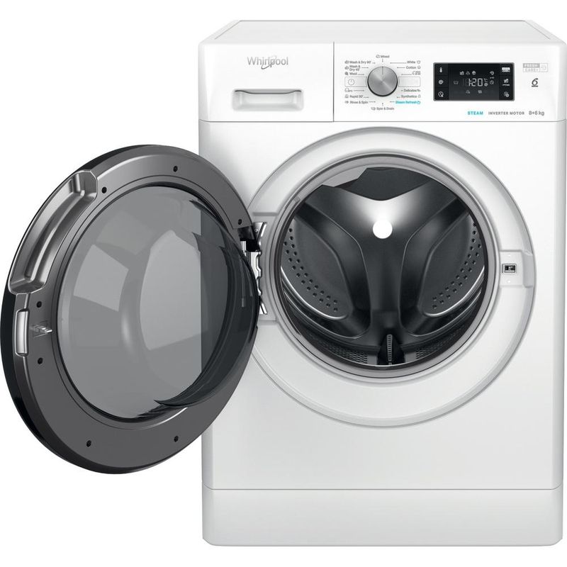 Whirlpool Pralkosuszarka Wolnostojące FFWDB 864349 BV EE Biel Ładowany od frontu Frontal open