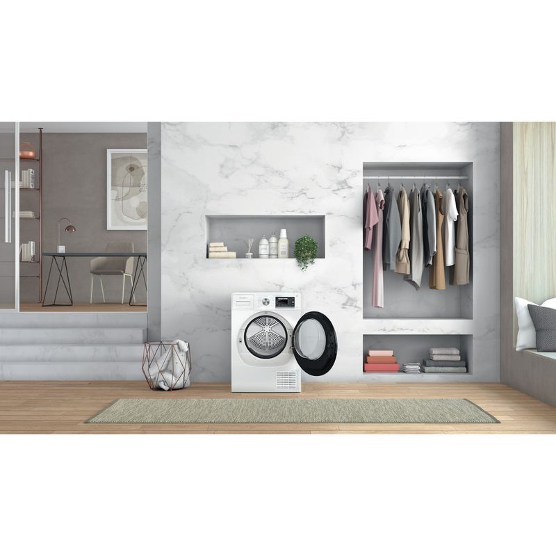 Whirlpool Suszarka W6 D94WB EE Biel Lifestyle frontal open