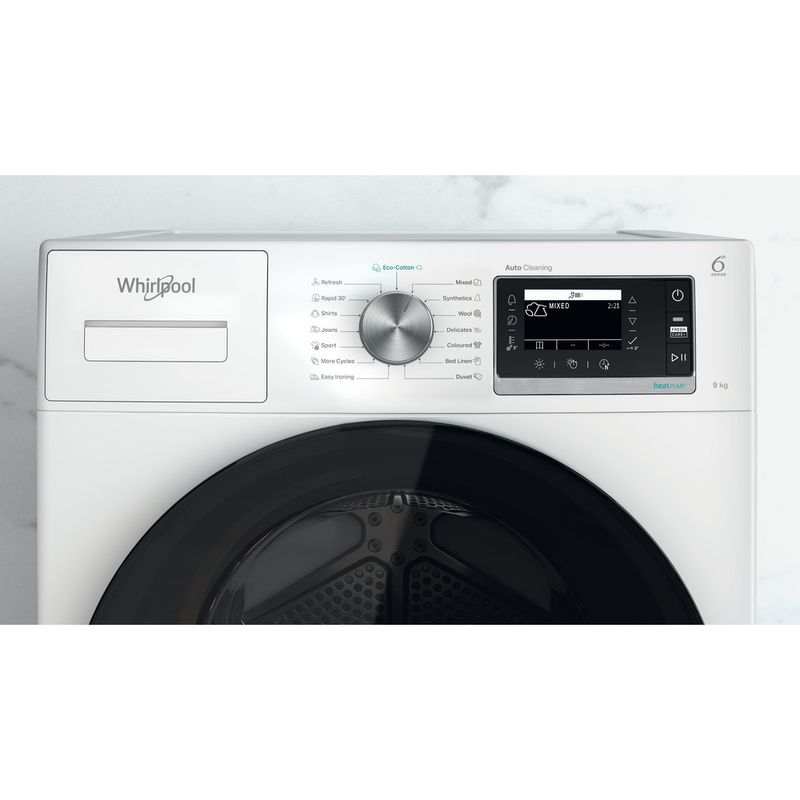 Whirlpool Suszarka W6 D94WB EE Biel Lifestyle control panel