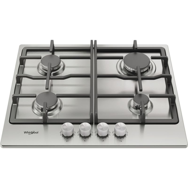 Whirlpool-Płyta-grzewcza-TKRL-660-IX-Inox-Gazowy-Frontal-top-down