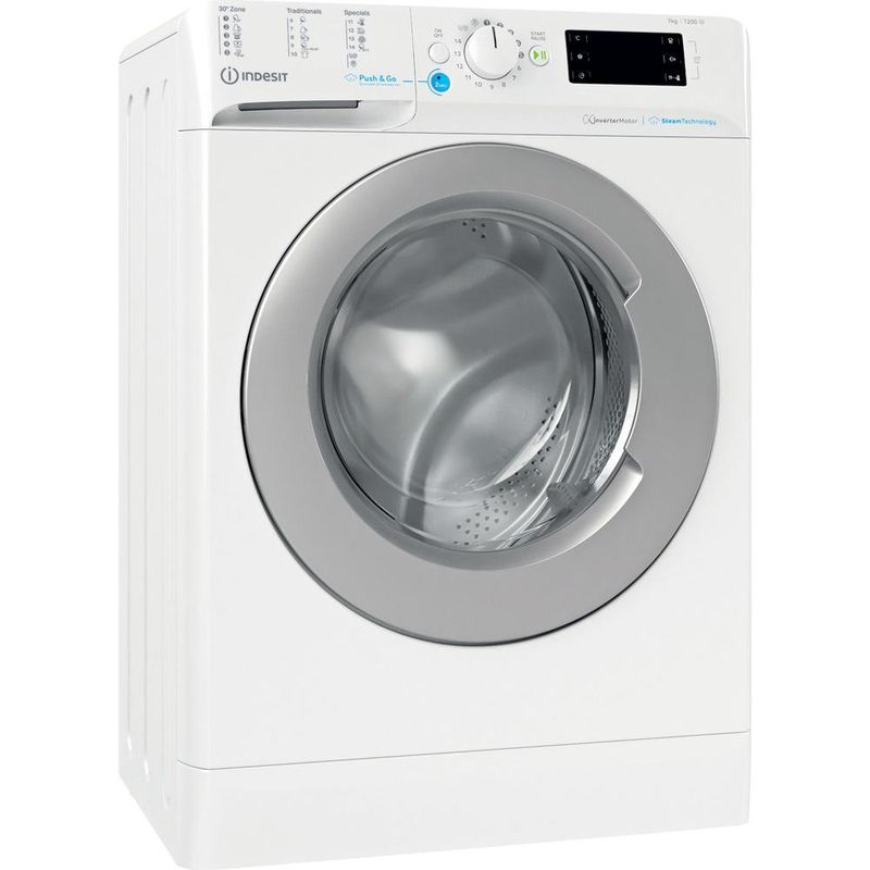 Indesit Pralka Wolnostojące BWSE 71295X WSV EU Biel Ładowany od frontu B Perspective