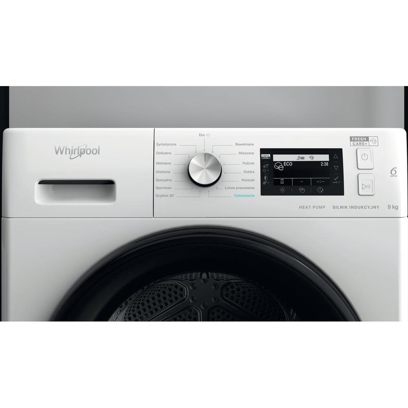 Whirlpool Suszarka FFTE D 9X3B PL Biel Lifestyle control panel