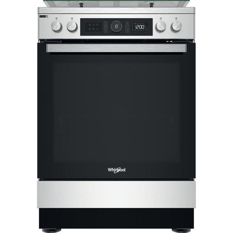 Whirlpool-Kuchenka-WS68G8ACXT-E-Inox-Gazowy-Frontal