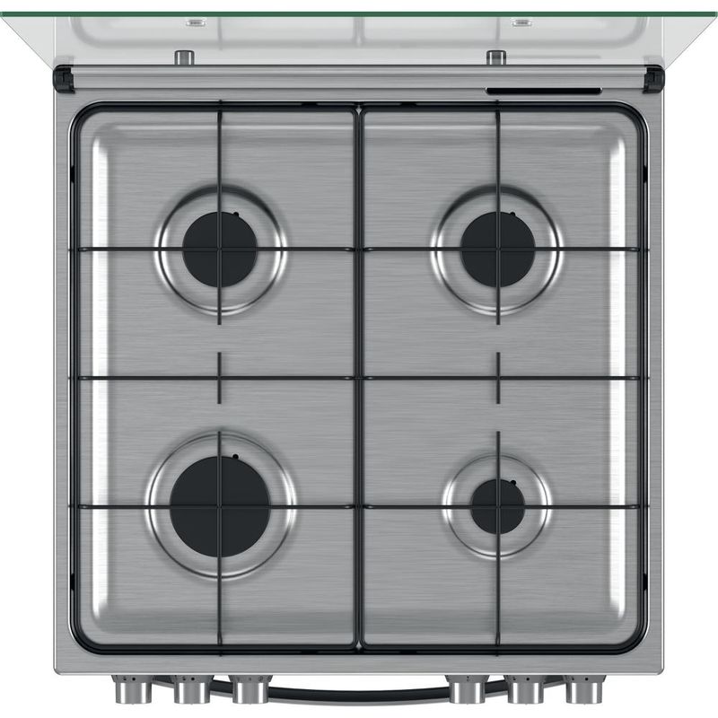 Indesit-Kuchenka-IS67G8CHX-E-Inox-Gazowy-Frontal-top-down