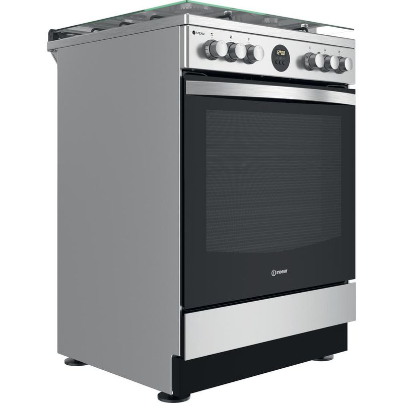 Indesit-Kuchenka-IS67G8CHX-E-Inox-Gazowy-Perspective