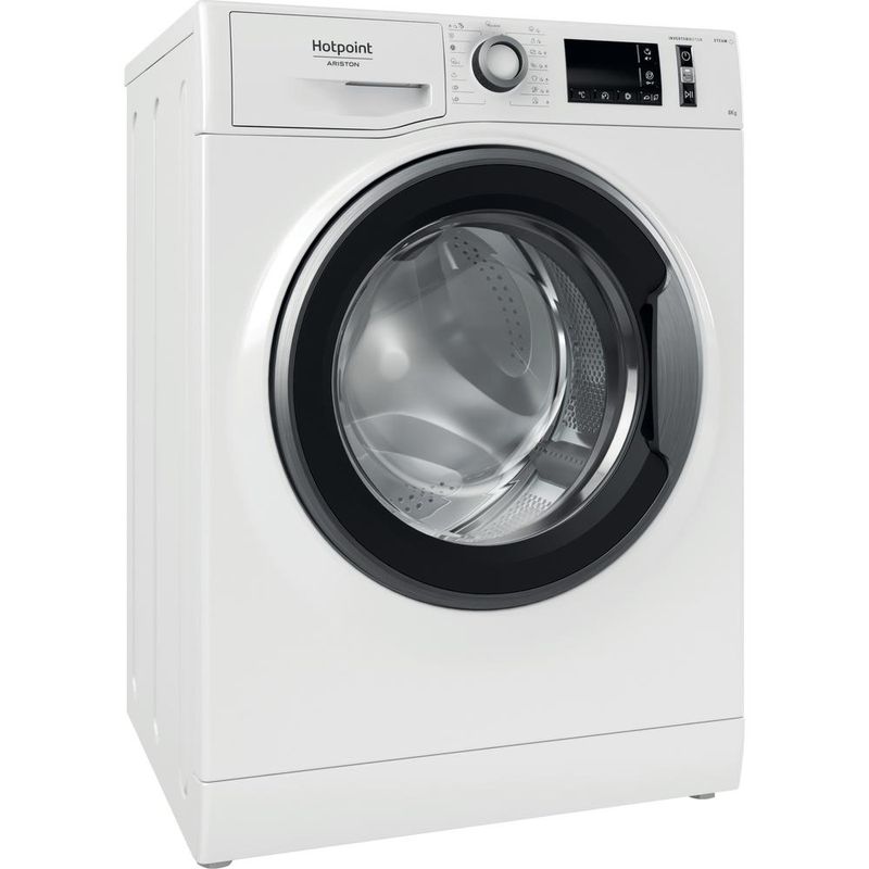 Hotpoint_Ariston Pralka Wolnostojący NM11 846 WS A EU N Biały Ładowany od frontu A Perspective