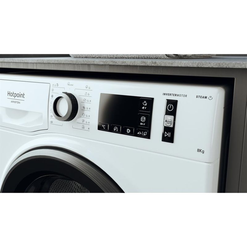 Hotpoint_Ariston Pralka Wolnostojący NM11 846 WS A EU N Biały Ładowany od frontu A Lifestyle control panel