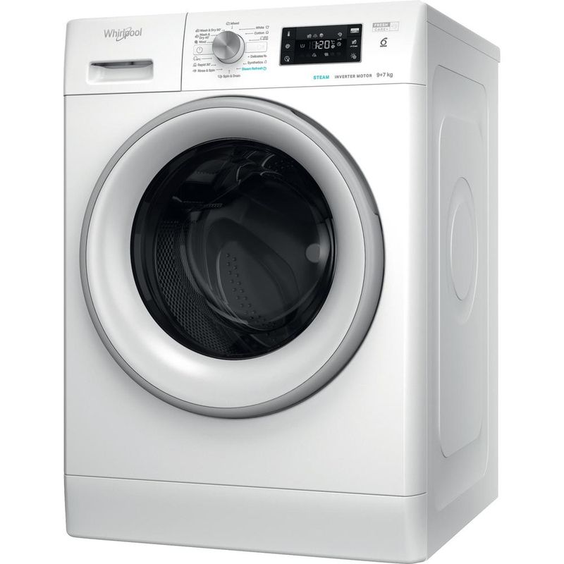 Whirlpool Pralkosuszarka Wolnostojące FFWDB 976258 SV EE Biel Ładowany od frontu Perspective