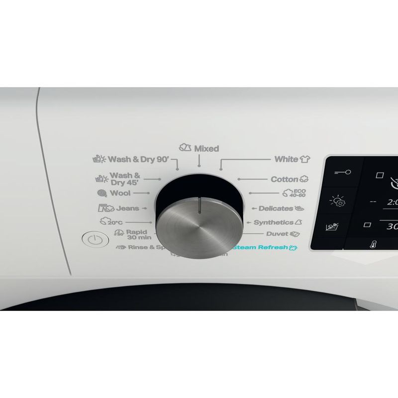 Whirlpool Pralkosuszarka Wolnostojące FFWDD 1076258 BV EU Biel Ładowany od frontu Control panel