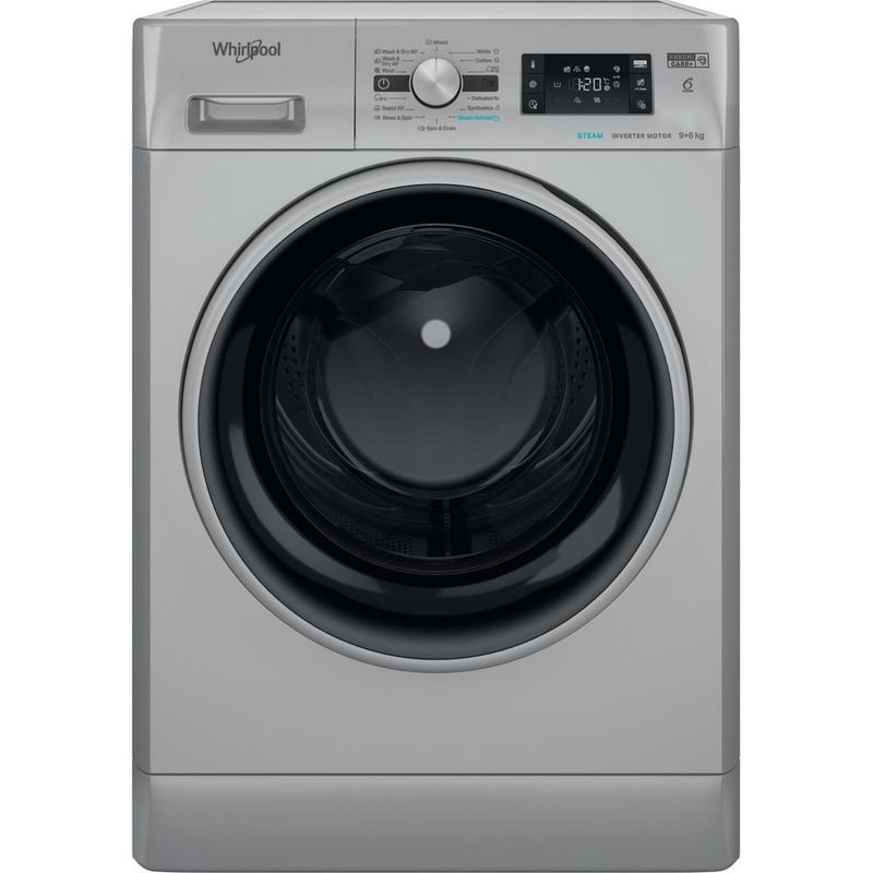 Whirlpool Pralkosuszarka Wolnostojące FFWDB 964369 SBSV EE Srebrny Ładowany od frontu Frontal