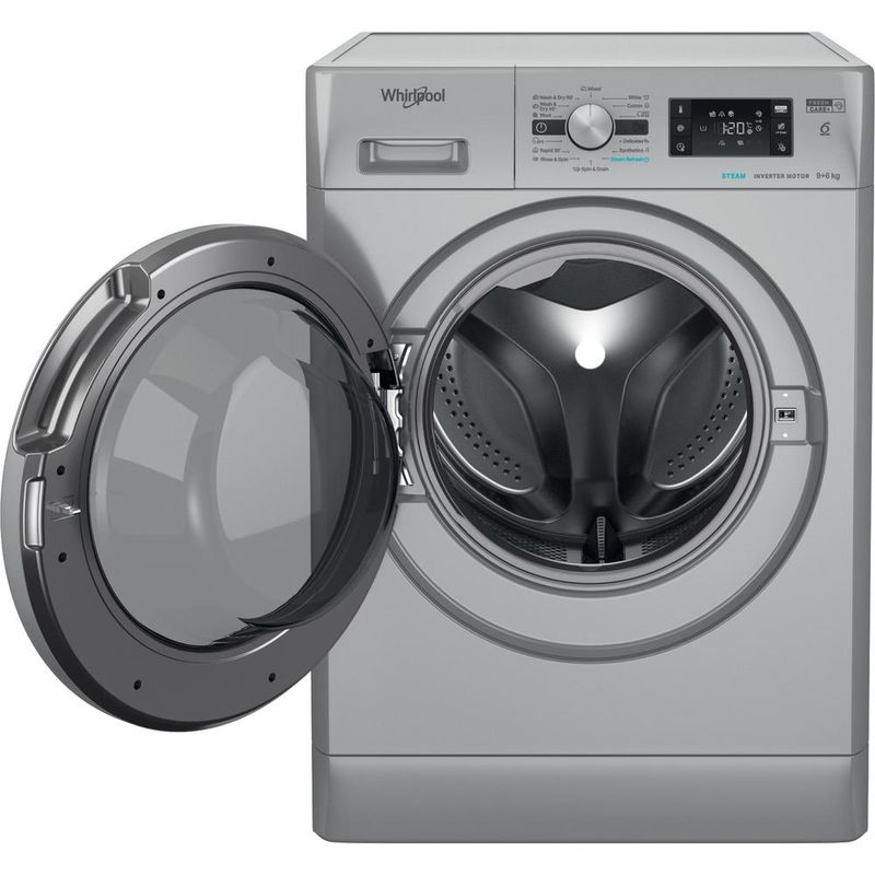 Whirlpool-Pralkosuszarka-Wolnostojące-FFWDB-964369-SBSV-EE-Srebrny-Ładowany-od-frontu-Frontal-open