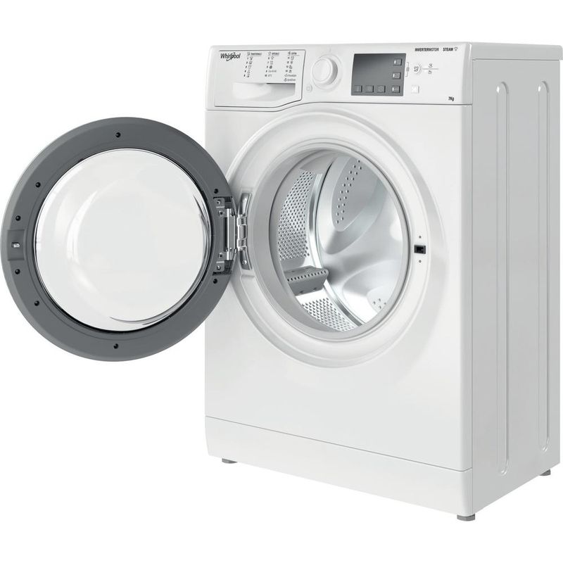 Whirlpool Pralka Wolnostojące WRSB 7259 WB EU Biel Ładowany od frontu B Perspective open