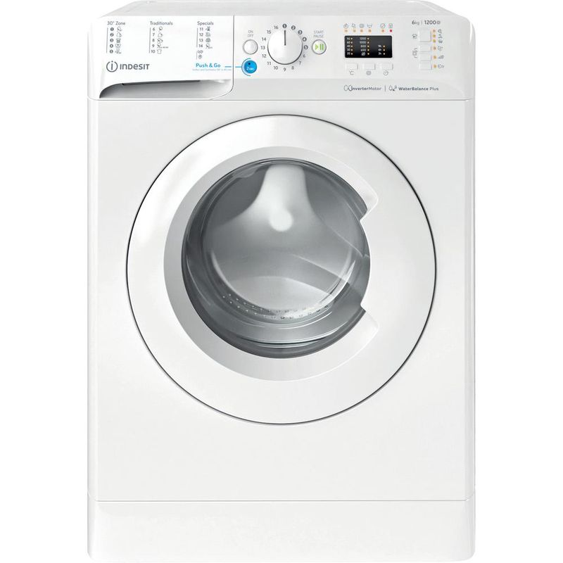 Indesit Pralka Wolnostojące BWSA 61294 W EU N Biel Ładowany od frontu C Frontal