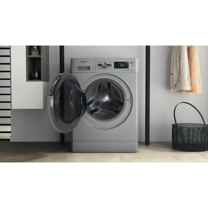 Whirlpool Pralkosuszarka Wolnostojące FFWDB 964369 SBSV EE Srebrny Ładowany od frontu Lifestyle frontal open