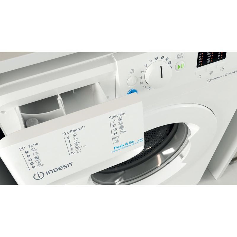 Indesit Pralka Wolnostojące BWSA 61294 W EU N Biel Ładowany od frontu C Drawer