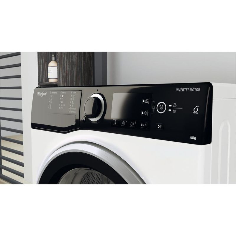 Whirlpool Pralka Wolnostojące WRBSB 6249 S EU Biel Ładowany od frontu C Lifestyle control panel