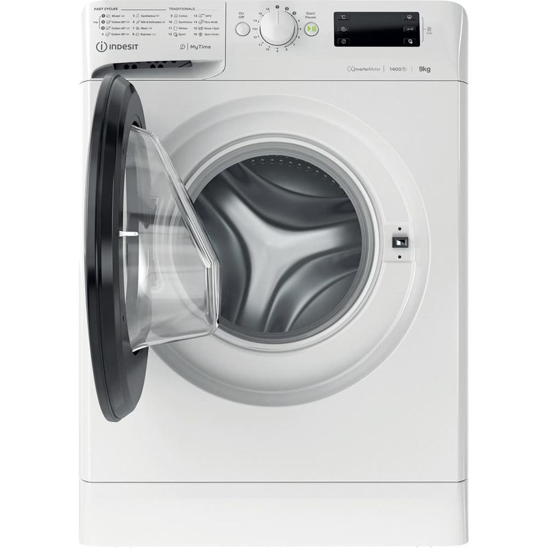 Indesit Pralka Wolnostojące MTWE 91495 WK EE Biel Ładowany od frontu B Frontal open