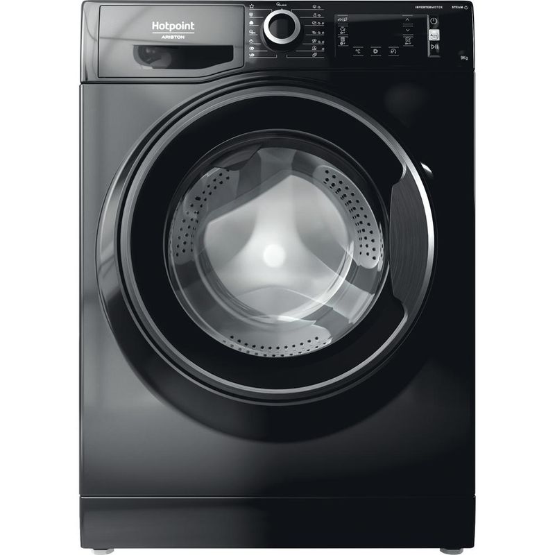 Hotpoint_Ariston Pralka Wolnostojący NLCD 946 BS A EU N Czarny Ładowany od frontu A Frontal