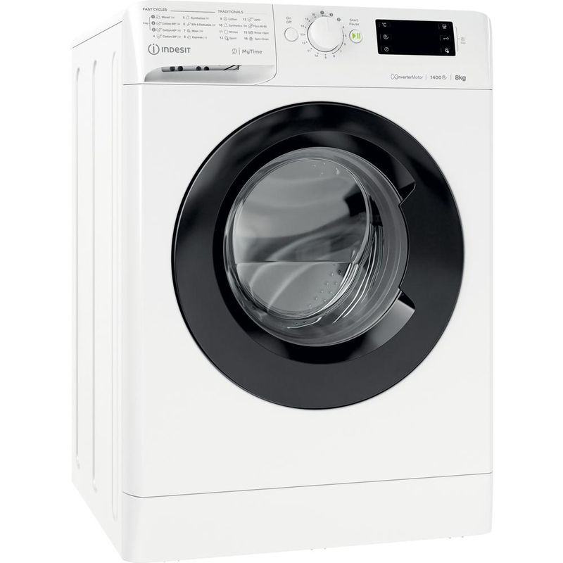 Indesit Pralka Wolnostojące MTWE 81495 WK EE Biel Ładowany od frontu B Perspective