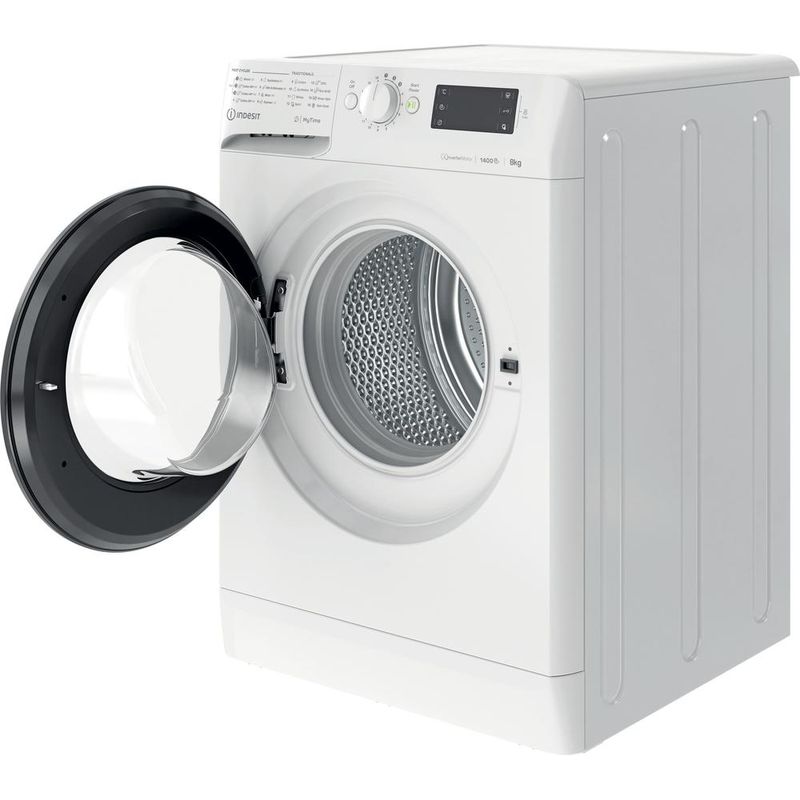 Indesit Pralka Wolnostojące MTWE 81495 WK EE Biel Ładowany od frontu B Perspective open