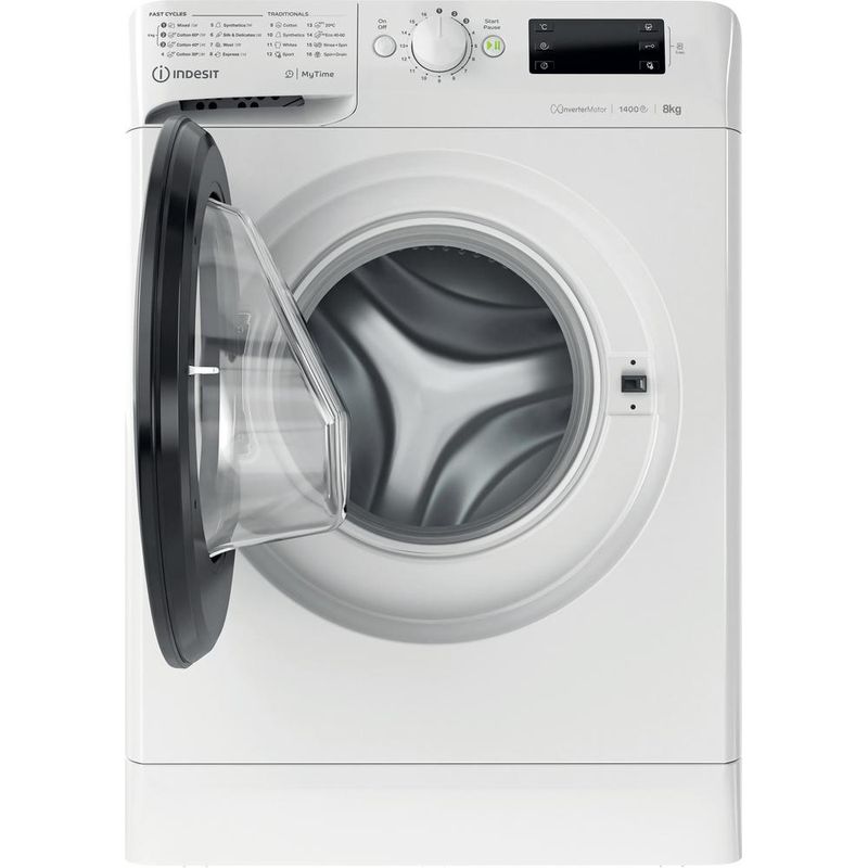 Indesit Pralka Wolnostojące MTWE 81495 WK EE Biel Ładowany od frontu B Frontal open