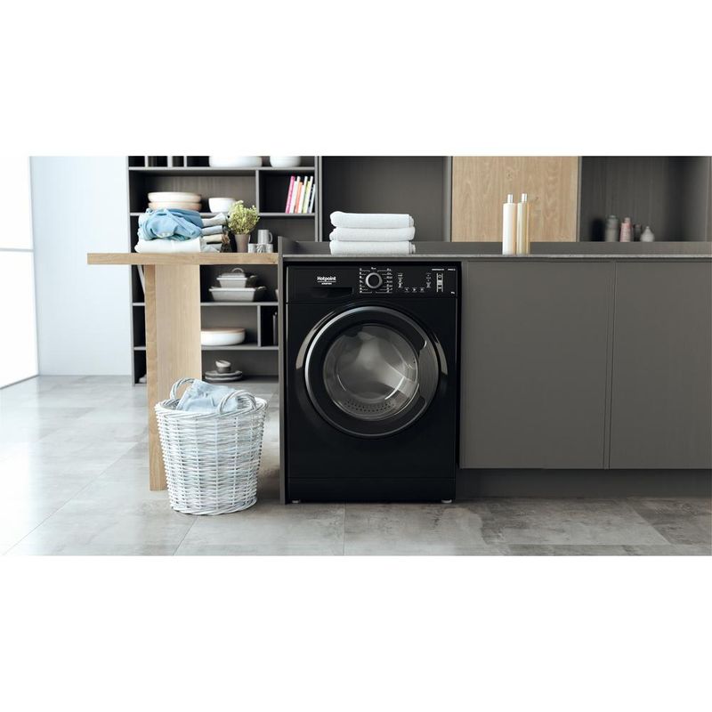 Hotpoint_Ariston Pralka Wolnostojący NLCD 946 BS A EU N Czarny Ładowany od frontu A Lifestyle frontal