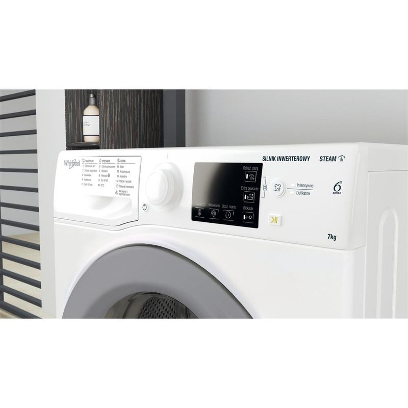 Whirlpool Pralka Wolnostojące MEWRSB 7259 WS PL Biel Ładowany od frontu B Lifestyle control panel