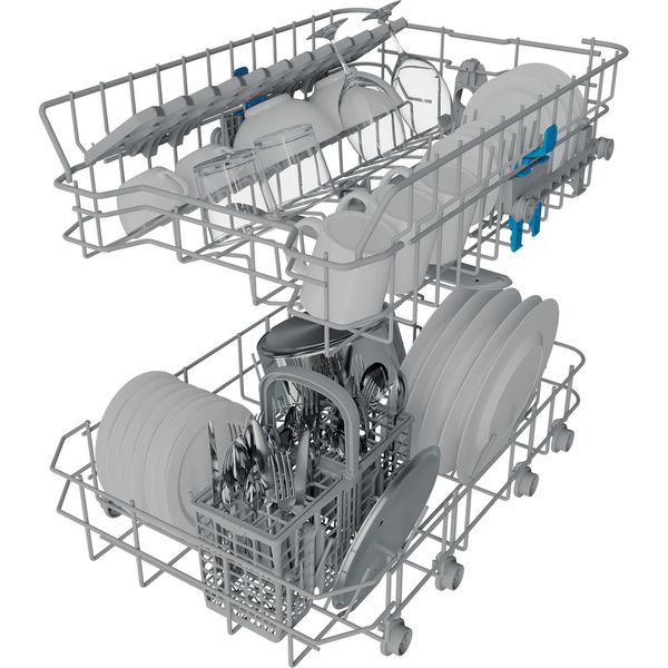 Indesit Zmywarka Do zabudowy DI9E 2B10 Zintegrowane F Technical Translucent