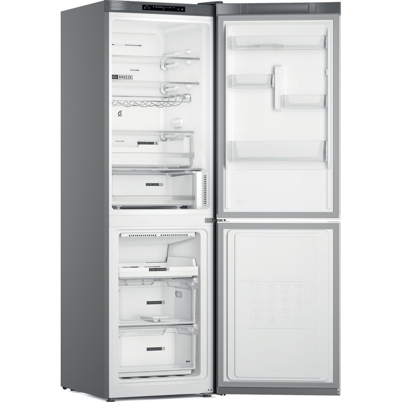 Whirlpool-Lodowka-z-zamrażarką-Wolnostojące-W7X-83A-OX-Optic-Inox-Dwudrzwiow-y-a-Perspective-open