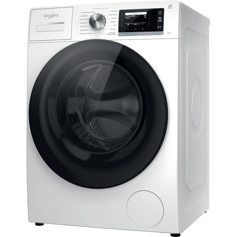 Whirlpool Pralka Wolnostojące W7X 89 SILENCE PL Biel Ładowany od frontu A Perspective