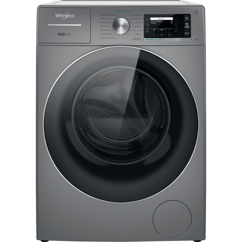 Whirlpool-Pralka-Wolnostojące-W8-99ADS-SILENCE-PL-Srebrny-Ładowany-od-frontu-A-Frontal