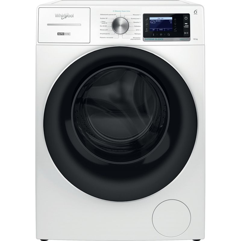 Whirlpool Pralka Wolnostojące W8 09AD SILENCE PL Biel Ładowany od frontu A Frontal