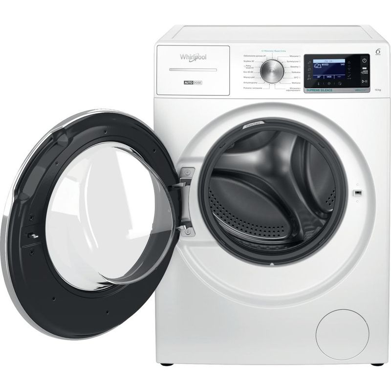 Whirlpool Pralka Wolnostojące W8 09AD SILENCE PL Biel Ładowany od frontu A Frontal open