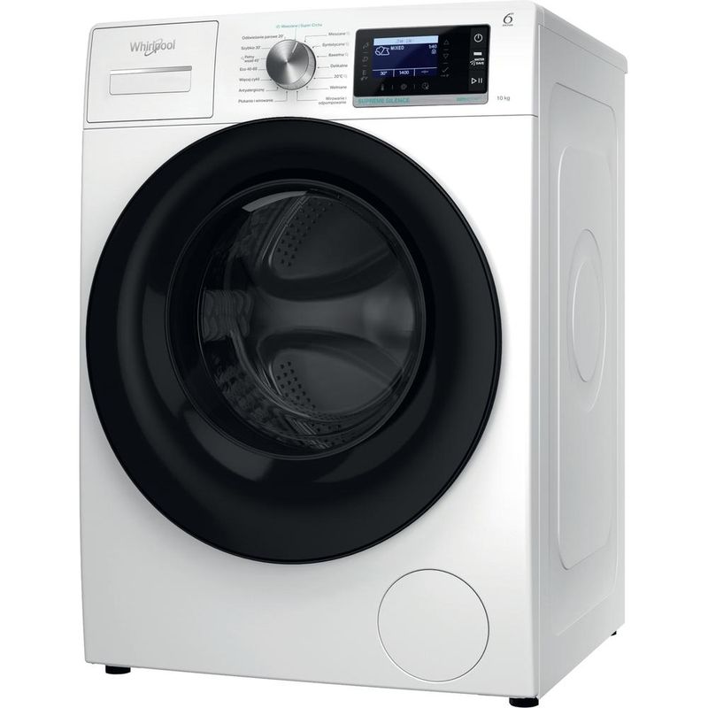 Whirlpool Pralka Wolnostojące W7 09 SILENCE PL Biel Ładowany od frontu A Perspective