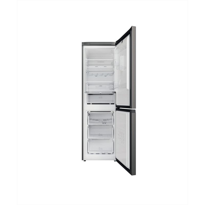 Hotpoint_Ariston-Chłodziarka-zamrażarka-Wolnostojący-HAFC8-TT33SK-Silver-Black-Dwudrzwiow-y-a-Frontal-open