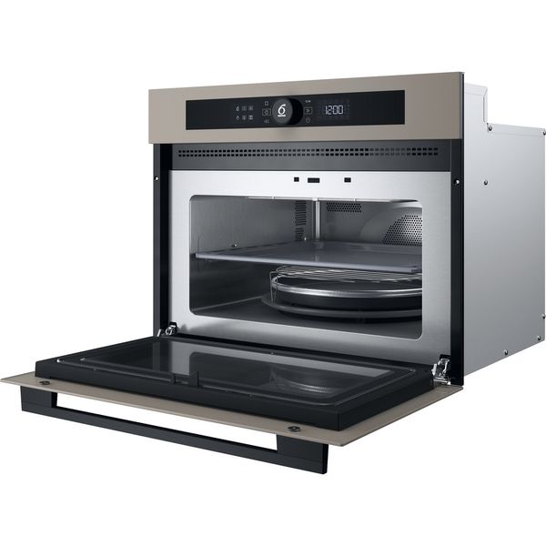 Whirlpool Mikrofalówka Do zabudowy WMW57DHME Urban beige Elektroniczny 40 MW-Combi 900 Perspective open