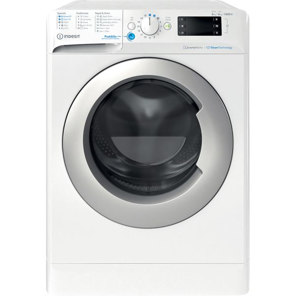 Indesit Pralkosuszarka Wolnostojące BDE 86436 WSV EE Biel Ładowany od frontu Frontal