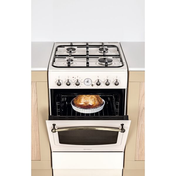 Indesit-Kuchenka-IS5G8MHJ-E-Bladożołty-Gazowy-Lifestyle-frontal-top-down