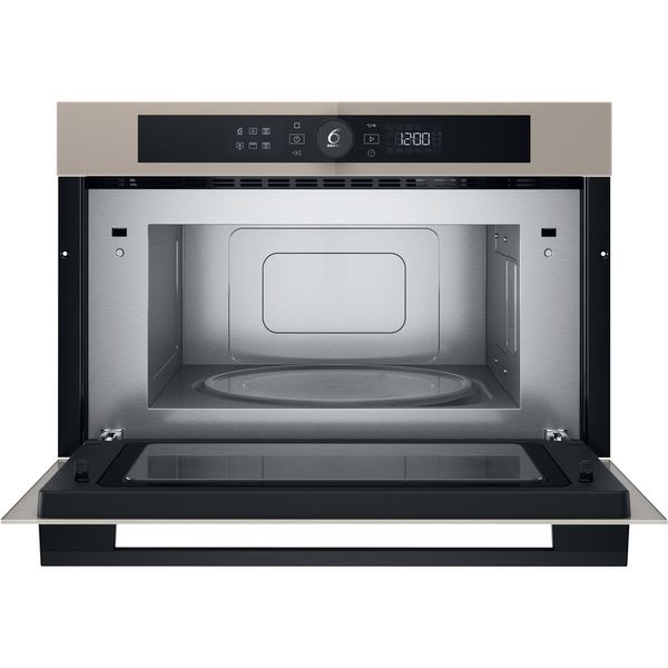 Whirlpool Mikrofalówka Do zabudowy WMD54MBG Urban beige Elektroniczny 31 MW + Grill 1000 Frontal open