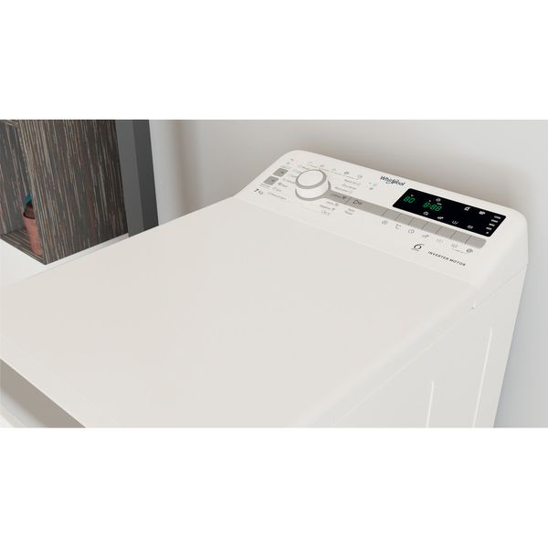 Whirlpool Pralka Wolnostojące TDLR 7231BS EU Biel Ładowana od góry D Lifestyle control panel