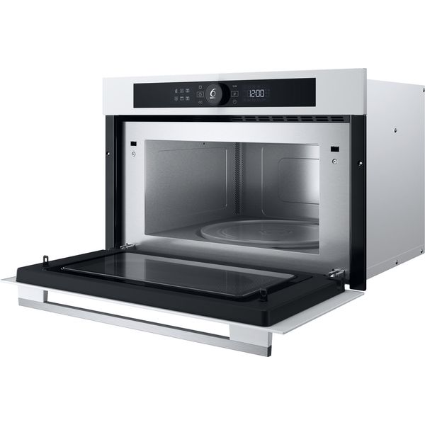 Whirlpool Mikrofalówka Do zabudowy WMD54MW Biel Elektroniczny 31 MW + Grill 1000 Perspective open