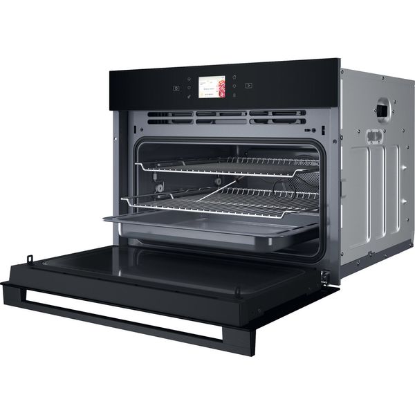 Whirlpool Mikrofalówka Do zabudowy WCW9O7PHTSB Czarny Elektroniczny 53 MW-Combi 950 Perspective open