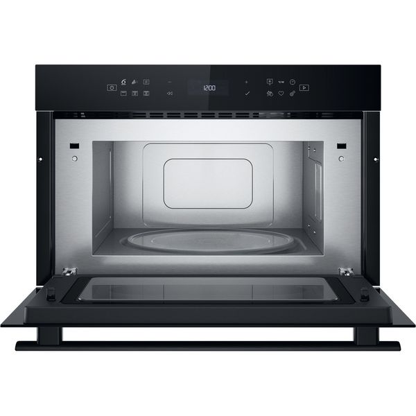 Whirlpool Mikrofalówka Do zabudowy WMD6O4TB Czarny Mechaniczny 31 MW + Grill 1000 Frontal open