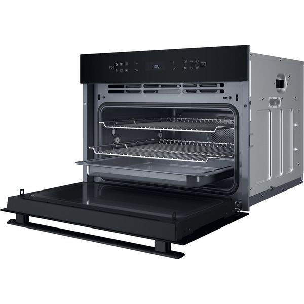 Whirlpool Mikrofalówka Do zabudowy WCW6O7HTB Czarny Elektroniczny 53 MW-Combi 950 Perspective open