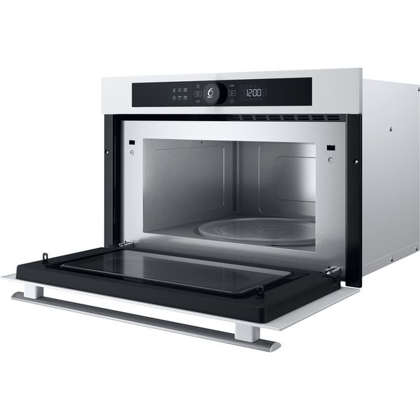 Whirlpool Mikrofalówka Do zabudowy WMD44MW Biel Elektroniczny 31 MW + Grill 1000 Perspective open